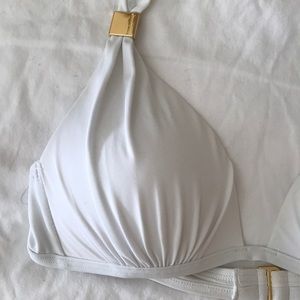 Victoria’s Secret white and gold bikini